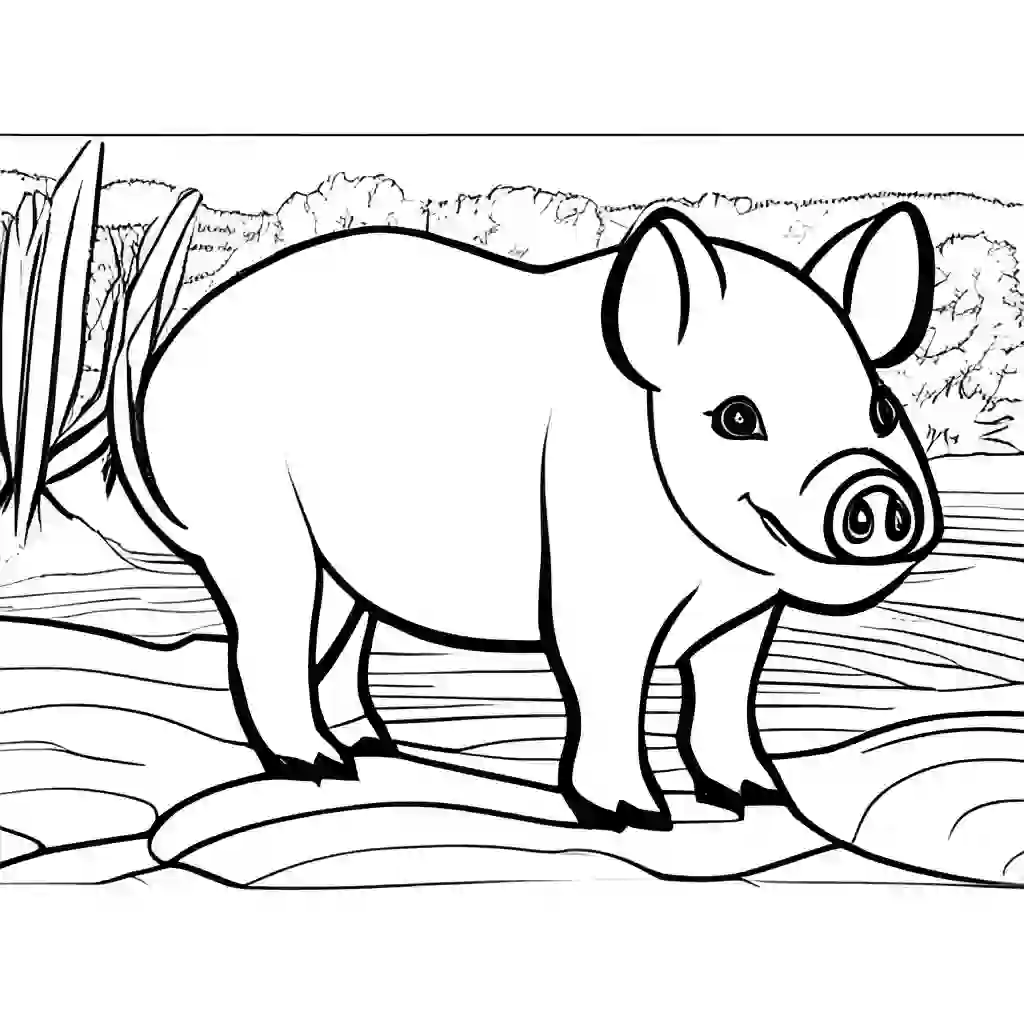 Bush Pigs coloring pages